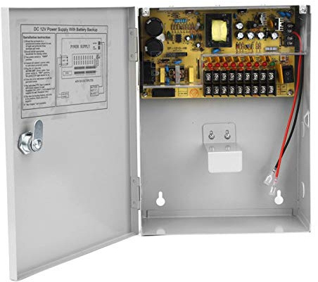 Caja de fuente de alimentación del controlador de acceso, Caja de fuente de alimentación Caja de fuente de alimentación, Fuente de alimentación duradera de 12V 10A para sistema de seguridad