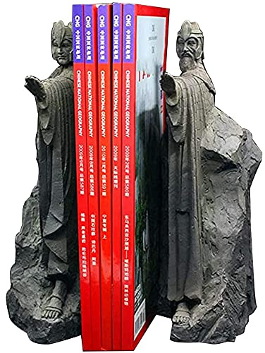 KLQJNP Bookends Book End Lord of Rings Hobbit Book Decoration Resin, Decorative Book Stopper Binder and Dividers, Blue, Large