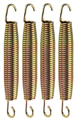 4X Zugfeder Feder Camping 18cm lang Doppelhaken Ø1mm verzinkt 180mm