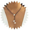 Yheakne Boho Lange Lederkette Perle Y Tropfen Halskette Schwarz Leder Wrap Choker Halskette Gothic Tie Up Halskette Kettenschmuck Für Frauen Und Mädchen
