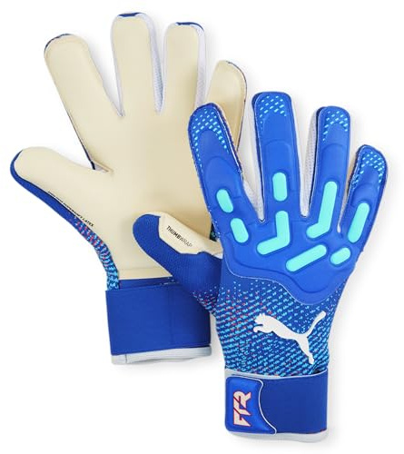 PUMA Future Hybrid Torwarthandschuhe, Erwachsene, Unisex, Persian Blue-Pro Green (Mehrfarbig), 7
