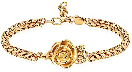 Minicremation Rosen-Blumen-Urnenarmband für Asche für Frauen, verstellbares Andenken, Gedenkarmband, Urnenarmreif, Aschehalter, Gliederkette, Asche-Armband für Frauen