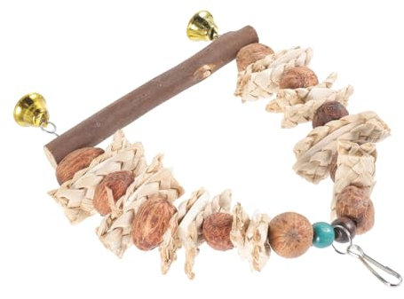 FRCOLOR Giocattolo Da Masticare Per Pappagalli Con Cuttlebone Accessorio Per Mantenere Sani Denti Altalena Da Gabbia Per Uccelli Giocattolo Per Attività Fisica e Divertimento