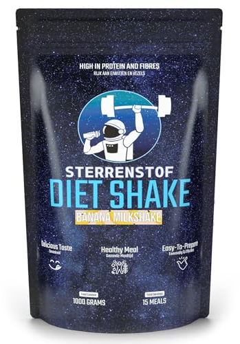 Sterrenstof Diät Shake Mahlzeitersatz – Bananen-Milchshake – 15 Shakes pro Dose – 29g Protein pro Mahlzeit, Natürlicher Geschmack – Diät Shakes zum Abnehmen