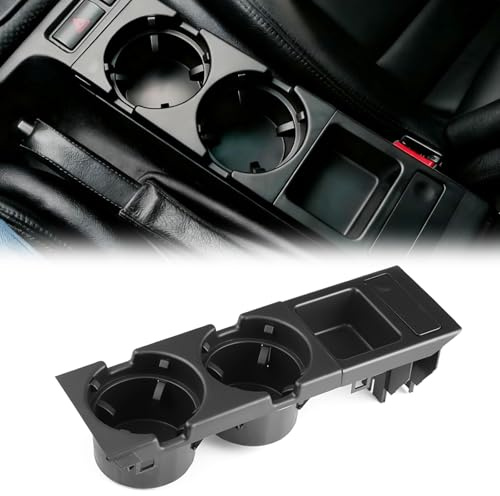 GEARMONSTER Getränkehalter Mittelkonsole Becherhalter kompatibel mit BMW 3er E46 316i 318d 318i 320d 320i 323i 325i 325xi 328i 330d 330i M3, 51168217953 | Becherhalter, Flaschenhalter, Cupholder, Innenraum Zubehör, Ersatzteil, für BMW 316 318 320 323 325 328 330 M3