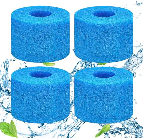 DIELOVEHUA 4 stycken filtersvamp typ S1, svampfilter, skum poolfilter, poolfilter svamp, poolfiltersvamp, skumpoolfilter för pool, akvarium, spa