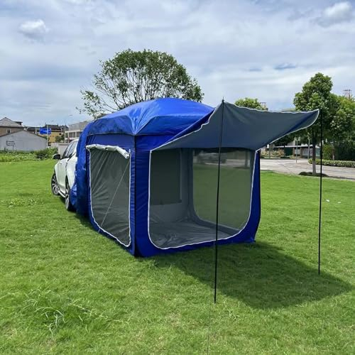 FJYAWEN Auto-Heckzelt, 3–4 Personen, Wohnmobil-Zelte, 6,5 x 6,5 x 6,5 Fuß, Zelt, Auto-Heckklappen-Markise, einfache Installation, Kuppel für Hunde und Katzen im Freien