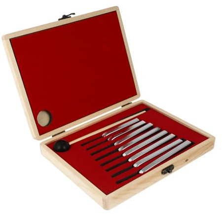 BESTonZON Stimmgabel Aus Aluminium 8 Stück Präzises Stimmwerkzeug Für Violine Gitarre Und Cello Tragbares Tuning Tool Für Musikunterricht Und Instrumentenstimmung