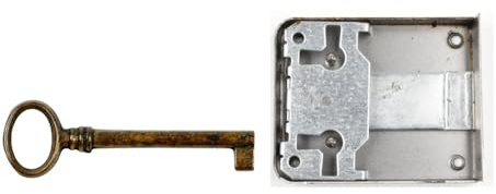 Holzando Möbelschloss 02.0022 mit Schlüssel 3013.01 - Dornmaß 50mm- Halmlänge 52mm