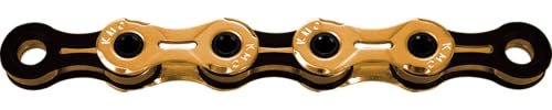 Fahrrad Kette, KMC Fahrradkette, X11 SL Ti-N Gold/Black, 1/2 x 11/128, 118 Glieder, 11-fach, leicht, schwarz-gold