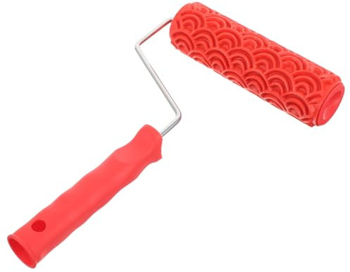 KONTONTY Strukturwalze Aus Flexiblem Gummi Mit Griff Langlebig Und Kompatibel Mit Verschiedenen Wandfarben Präzises Fischschuppenmuster Für Diy Wanddekoration Und Einfache Reinigung