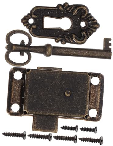 Uonlytech Vintage Möbelschloss Mit Schlüssel Aus Robuster Eisenlegierung Antikes Schrankschloss Für Schmuckschatullen Schrank Schubladentüren Dekorativ Und Vielseitig Einsetzbar