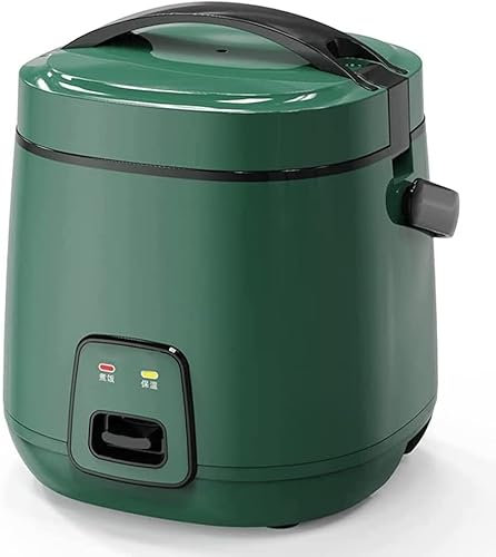 Olla arrocera Verde Retro con Mango portátil, Mini Olla arrocera eléctrica con Olla de arroz Antiadherente extraíble, Totalmente automática, 1,8 L