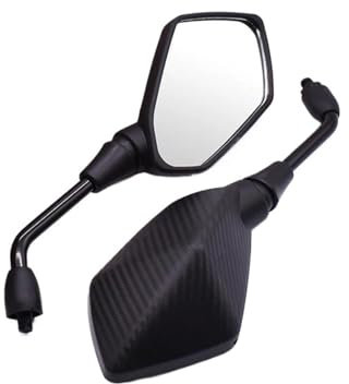 WKXTECZT Lenkerendenspiegel Für Z900 ER6N Z800 Z750 Z1000SX Motorrad Rückspiegel Konvexer Seitenspiegel Rückspiegel Seitenansicht am Lenker(Kohlefaser)