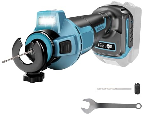 TECKZOON Fresadora para Pladur Compatible con Batería Makita 18V, Herramientas Pladur Rotativa Eléctrica de Mano sin Escobillas 30000RPM para Cortar Madera Paneles (Sin Batería ni Cargador)