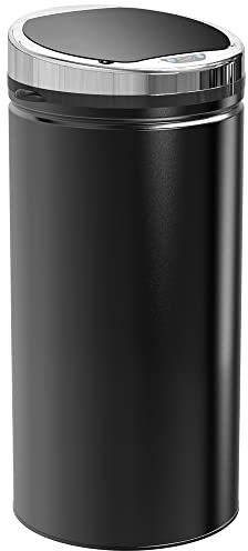 HOMCOM Sensor Mülleimer 42L Automatischer Mülleimer mit Bewegungssensor, Abfalleimer Abfallbehälter Müllbehälter für Küchen Büro, Schlafzimmer, Schwarz