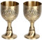 2Pcs Calice de Gobelet Vintage, 30ml/1oz Mini Calice de Vin en Bronze en Relief Verres à Vin Rouge en Métal Coupe à Vin Royal pour Boire du Whisky Vodka Liqueur de Vin