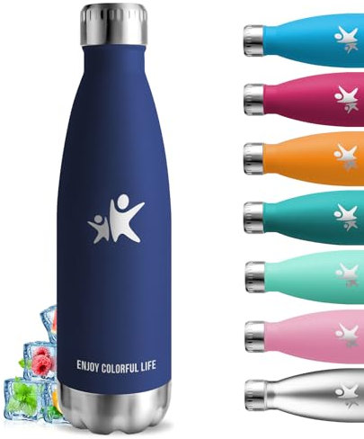 Trinkflasche Edelstahl, Trinkflasche 750ml, BPA-Freie, Isolierflasche Doppelwandig, Isolierflasche Auslaufsicher, mit Schraubverschluss, Erwachsene, für Büros, Camping, Sport, Wandern