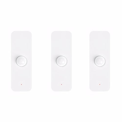 Lancoon - Confezione da 3 sensori di rilevamento del movimento, dispositivo di sicurezza per la casa intelligente con angolo ampio 105°, app Tuya, integrazione Alexa, WiFi, a batteria, per interni ed