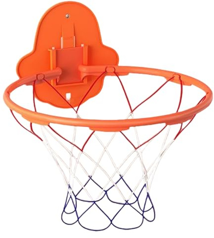 Aro de baloncesto – Aro de baloncesto reforzado mejorado de 32 cm, plegable montado en la pared, montaje organizado para niños, silencioso, aro de canasta de baloncesto para montar en pared y puerta