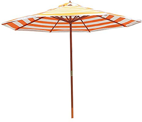 DLAZUM Ombrelloni da Giardino, ombrellone da Spiaggia a Righe con palo in Legno, ombrellone Portatile da 9 Piedi per Patio, Protezione UV 50+ Sunbrella, per Esterni/Prato/piscin