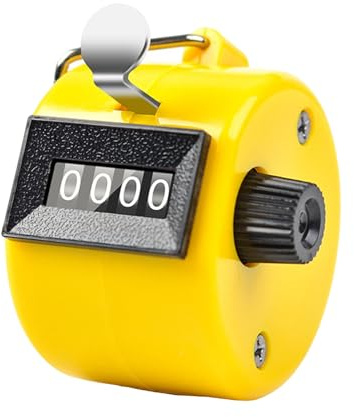 ZHENGCI Zähler Handzähler Hand Mechanische Zähler Clicker 4-stellige Zahlenzähler Clicker Zähler für Coaching