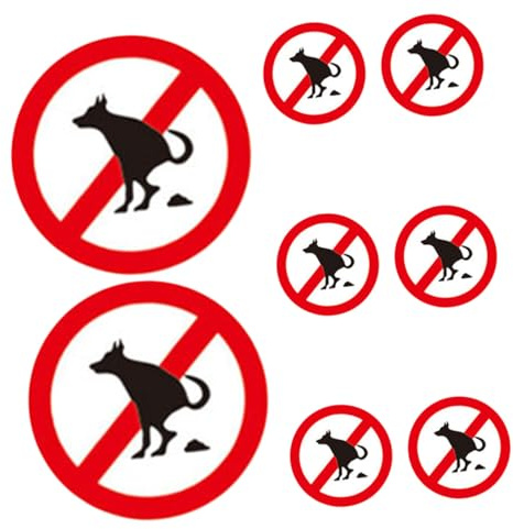 WEKADRIN 8 Stück Teiliges Lustige Wasserdichte Warnaufkleber für Garten und Rasen Hundekot Verbotsschilder Sichtbare Langlebige Hundekot Warnschilder für Privatgrundstücke