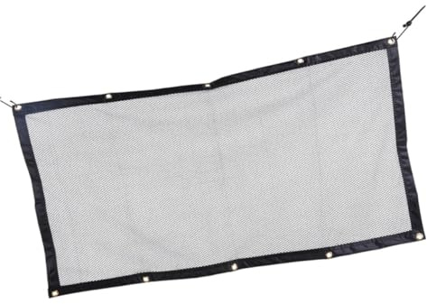 Alasum Haustier Sicherheitsnetz für Auto 115x60cm Schwarz aus Strapazierfähigem Stoff mit Sicherer Isolation und Gepäckfixierung für Kofferraum und Autoeinsatz