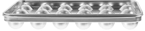 DIYEAH Stampo per Ghiaccio Sfera in Acciaio Inox 304 1 Pezzo per Cubetti Fai da Te Adatto per Whisky Birra e Uso Domestico in Frigorifero per Feste e Bar