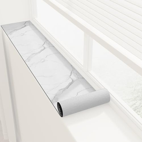 WUXTOKV Tapete para Ventana, Alfombrilla para Alféizar de Ventana, Material de PU, Base Antideslizante, Impermeable, a Prueba de Polvo(290x15CM)