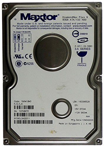 80 Go à Maxtor DiamondMax Plus 9 Disque dur ATA/133 IDE id12412