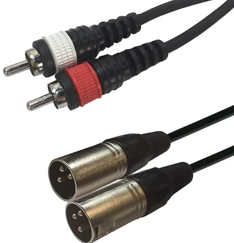 CONECTICPLUS Câble 2 XLR mâles vers 2 RCA mâles 6m