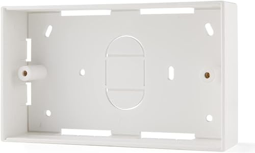 rhinocables Ethernet Back Box for Faceplate (32mm, 1 PACK) | Effortless Installation: When wall mounting isn't an option, this surface mount back box provides an easy alternative;