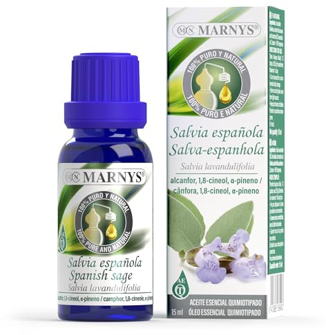 MARNYS Aceite Esencial Salvia Española 100% Puro Quimiotipado 15ml