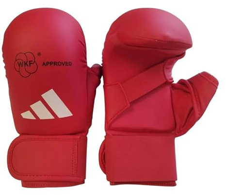 adidas Unisex WKF Karate Vantar med tumme, röd, XL
