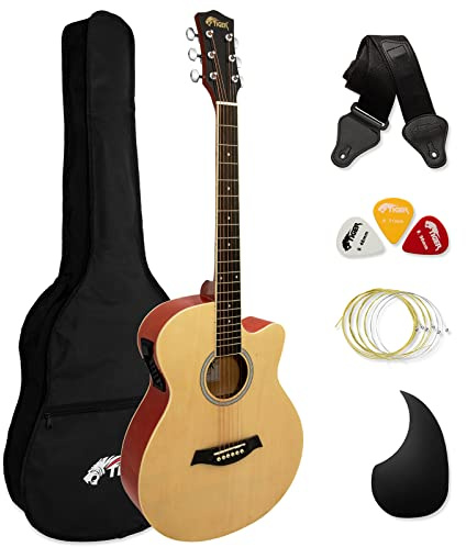 TIGER ACG4-NT elektrisk akustisk gitarruppsättning – naturlig
