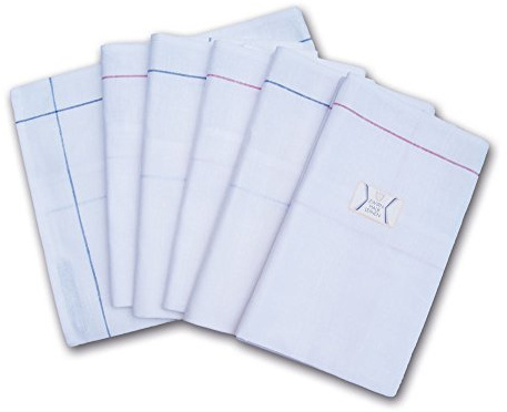 Ross Kellnertücher Halbleinen 6er Pack Rot/Blau