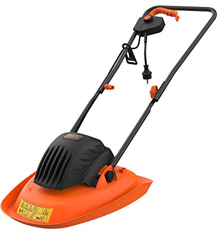 BLACK+DECKER Tondeuse Filaire 1200W, Tondeuse à Gazon Electrique 30 cm, 3 hauteurs réglables 20, 40 et 60 mm, Tondeuse Légère avec Poignée Type Landau, Idéale Jusqu'à 250 m², BEMWH551-QS Orange
