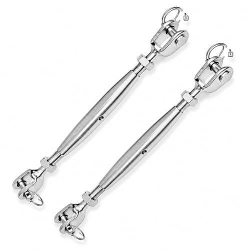 MarineNow - Tenditore a ganascia con corpo chiuso, in acciaio inox 316, confezione da 8 mm, confezione da 02