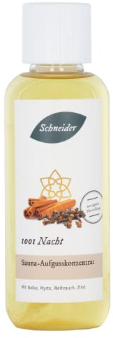 Saunabedarf Schneider Sauna Aufguss Konzentrat 1001 Nacht - 250ml, naturreine, ätherische Öle, wohltuender Saunaaufguss & langanhaltendes Dufterlebnis