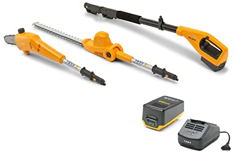 Stiga Akku-Multitool SMT 100 AE Kit, Heckenschere und Gartenschere mit Teleskopauszug, Für große Höhen und leichtes, schnelles Arbeiten, 20 V (4 Ah) ePower Akku, inkl. Akku und Ladegerät