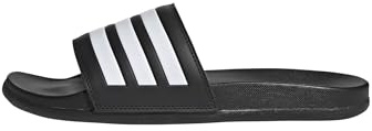 adidas Unisex Adilette Comfort Slides, Core Black / Cloud White, 12 UK