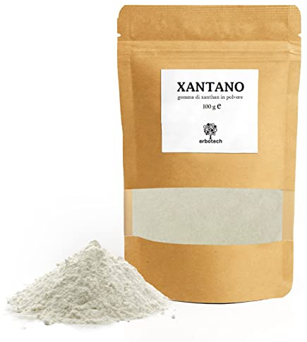 Erbotech - Xanthan Pulver 100 g - Xanthan Gummi Ideal für Eis, Saucen, Topping, Teig, Molekulare Küche - 100% reines Verdickungsmittel