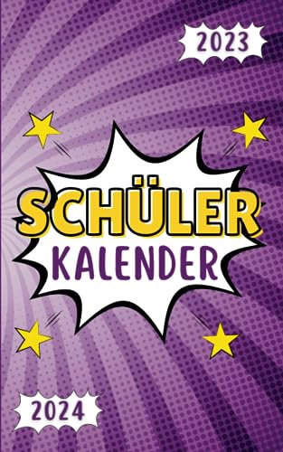 Schülerkalender 2023/24 Manga: Für schüler mädchen jungen - 1 tag 1 seite - von August 23 bis Juli 24 - Hausaufgabenheft grundschule gymnasium oberstufe universität - Cover comic