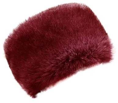 Surakey Damen Fellmütze Pelzmütze Fuchspelzmütze Damen Russisch Mütze Kunstfell Wintermütze Faux Fuchs Warm Weich Pelz mütze Cossack