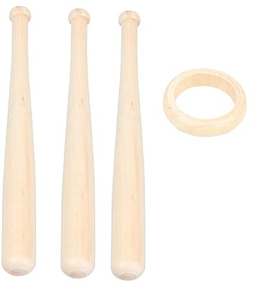 Happyyami 1 Satz Wohnkultur Baseballschläger Aus Holz Haushaltsdekoration Holzdekor Hausdekorationen Für Zu Hause Hölzern Holzständer Displayhalter Stützbasis Halterung Mini Bambus Kind