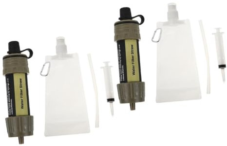 Yardwe 2stücke Mini Wasserfilter Tragbarer Wasserreiniger Für Camping Und Outdoor Effektive Schadstoffentfernung Kompakt Und Leicht Für Notfälle Filterkapazität