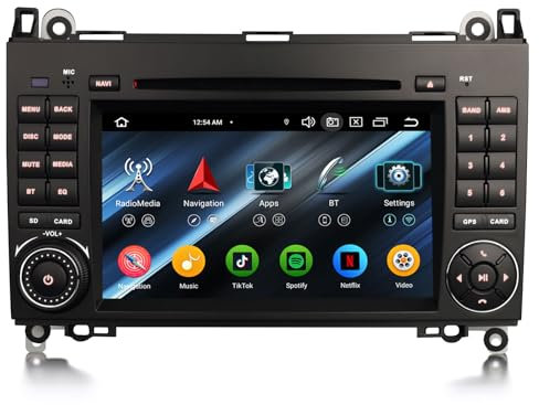 Erisin 7 pollici 8-Core Android 14 4GB RAM+64GB ROM DVD Autoradio GPS Navigatore per Mercedes Classe A/B W169 W245 Sprinter Viano Vito Bluetooth 5.0 CarPlay Android Auto WiFi DSP RDS CANbus
