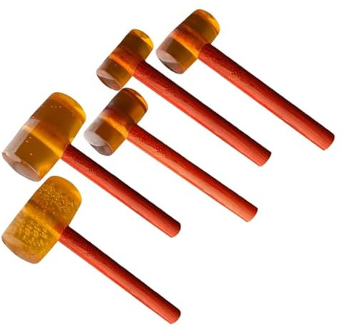 OXGQDTDQ MIUYTRN Gummihammer mit Holzgriff, doppelseitiger Flacher Kopf for Vinyl-Bodenbeläge, Fliesen, Basteln, Schmuckherstellung, Camping, Multifunktions-Handwerkzeug cuicui