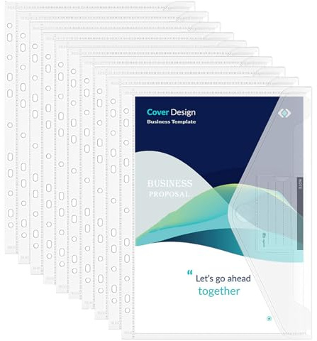 Fhlbestyu 10/20 Stück Dokumentenmappe A4, Dokumententasche A4 zum Abheftbar Wasserdicht, Sammelmappen für Dokumente Organisieren mit 11 Lochrand Binderlöcher, Klettverschluss, Etikettentasche (10pcs)
